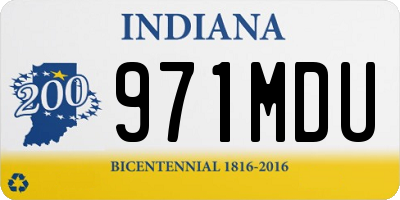 IN license plate 971MDU