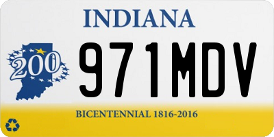 IN license plate 971MDV
