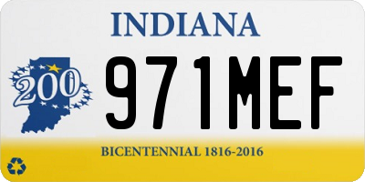 IN license plate 971MEF