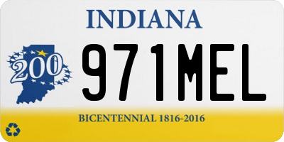 IN license plate 971MEL