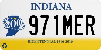 IN license plate 971MER