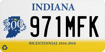 IN license plate 971MFK