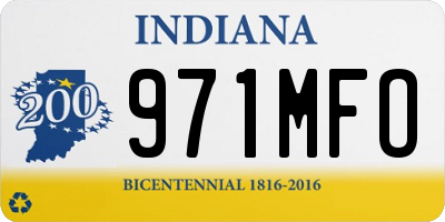 IN license plate 971MFO