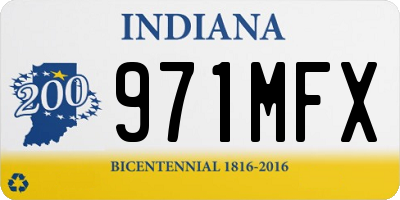 IN license plate 971MFX