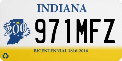 IN license plate 971MFZ