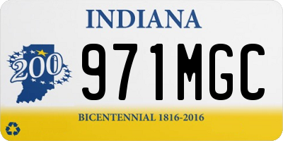 IN license plate 971MGC