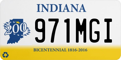 IN license plate 971MGI