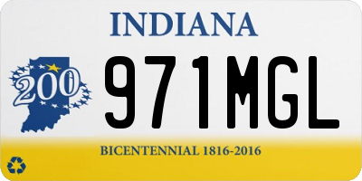 IN license plate 971MGL