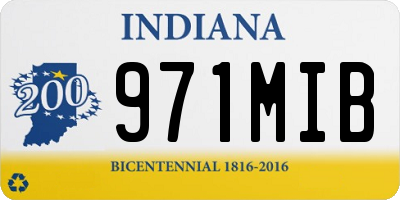 IN license plate 971MIB