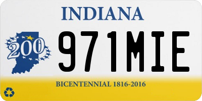 IN license plate 971MIE