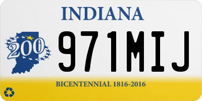 IN license plate 971MIJ