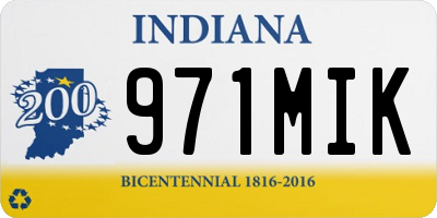 IN license plate 971MIK