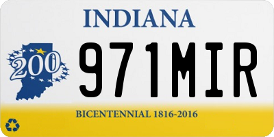 IN license plate 971MIR