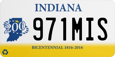 IN license plate 971MIS