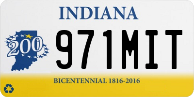 IN license plate 971MIT