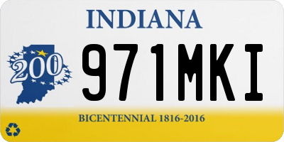 IN license plate 971MKI
