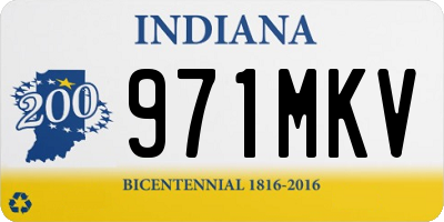 IN license plate 971MKV