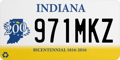 IN license plate 971MKZ