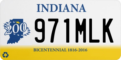 IN license plate 971MLK