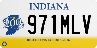 IN license plate 971MLV
