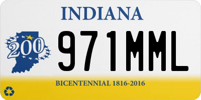 IN license plate 971MML