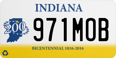 IN license plate 971MOB
