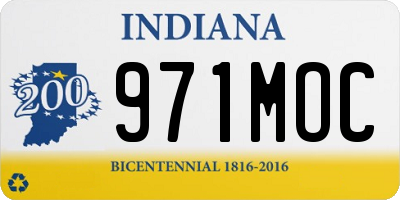 IN license plate 971MOC