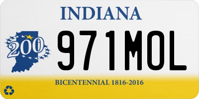 IN license plate 971MOL