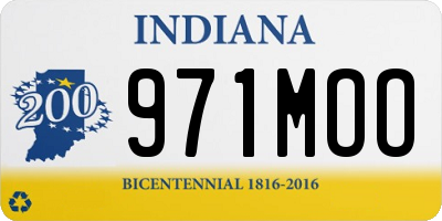 IN license plate 971MOO