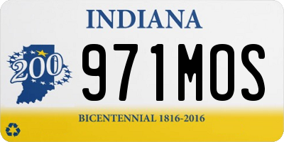 IN license plate 971MOS
