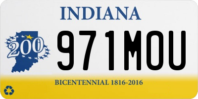 IN license plate 971MOU