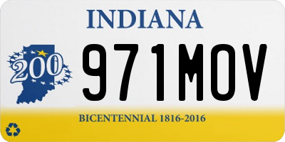 IN license plate 971MOV