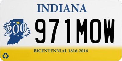 IN license plate 971MOW