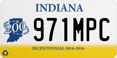 IN license plate 971MPC