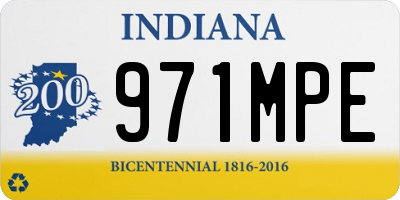 IN license plate 971MPE
