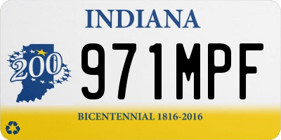 IN license plate 971MPF