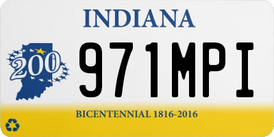 IN license plate 971MPI