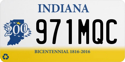 IN license plate 971MQC