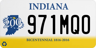 IN license plate 971MQO