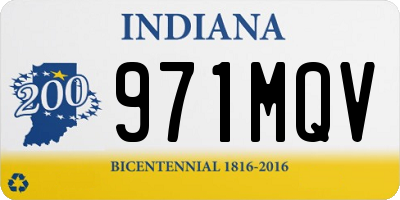 IN license plate 971MQV