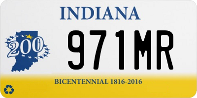 IN license plate 971MR