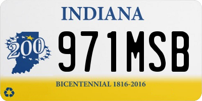 IN license plate 971MSB
