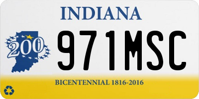 IN license plate 971MSC