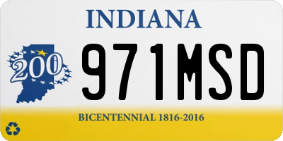 IN license plate 971MSD