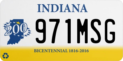 IN license plate 971MSG