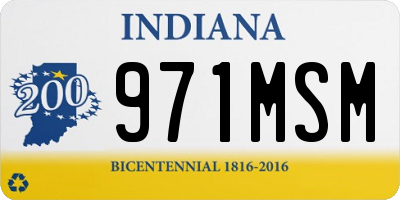 IN license plate 971MSM