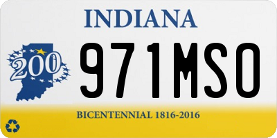IN license plate 971MSO