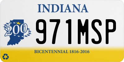 IN license plate 971MSP