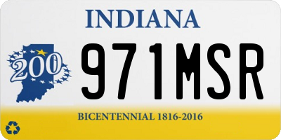 IN license plate 971MSR