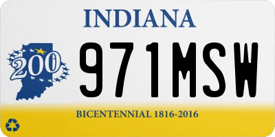 IN license plate 971MSW